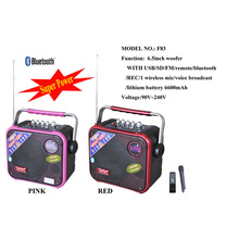Cheapest Price Outdoor Rechargeable Wireless Speaker 6.5inch with Microphone F83